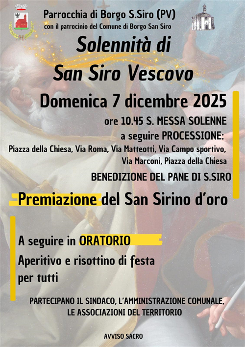 solennità san siro vescovo